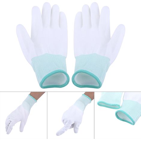 Antistatischer, rutschfester Handschuh mit PU-beschichteter Handfläche und Fingern für Elektronikfachleute (M) (1/5)