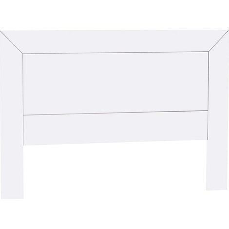 Cabecero para Somier de 150 cm Realizado en Madera de Pino Macizo y MDF Color Blanco Lacado Serie Kalpe Medidas (110x160x2) cm (altoxanchoxfondo