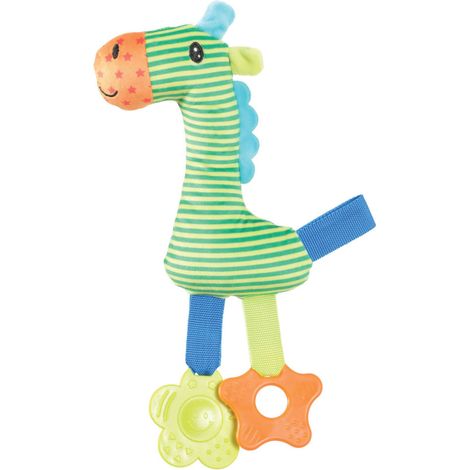Peluche rio girafe vert anneau à mordiller 26 cm jouet pour chiots - zolux (1/4)