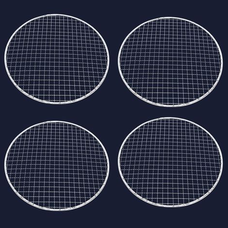 Set di 4 griglie monouso, per barbecue, portatili, pezzi di ricambio per cucina all'aperto, picnic, feste, campeggio (1/5)