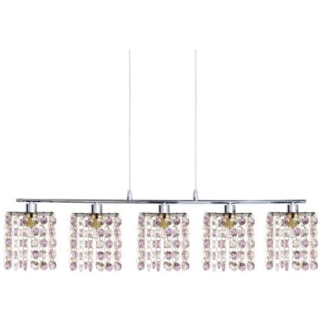 LAMPE SUSPENDUE CLASSIQUE 5 G9 CHROMÉE CANDELLUX 35-59294