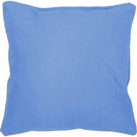 Coussin Passepoil Uni Panama Bleu Azur 60 x 60 cm