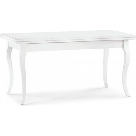 Tavolo Legno Shabby Chic Allungabile Bianco  Dimensione Tavoli: 160 x 85 + 2 allunghe 40 cm
