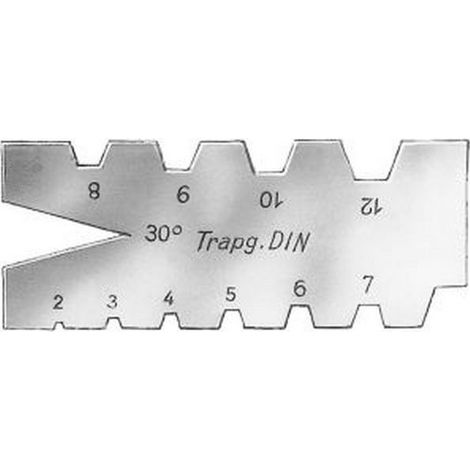 Affilatore Per Utensile Di Filettatura Trapezoidale Secondo Din 103, No: 2-12 Mm Angolo Del Fianco 30 °, 30 ° Notch