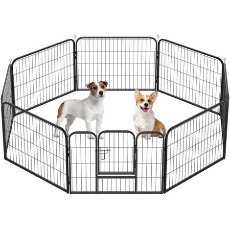 SWANEW Recinto per animali domestici con tetto recinto 8 pz 60 x 80 cm Si usa per cani e gatti piccoli. ecc Forte durevole (1/5)