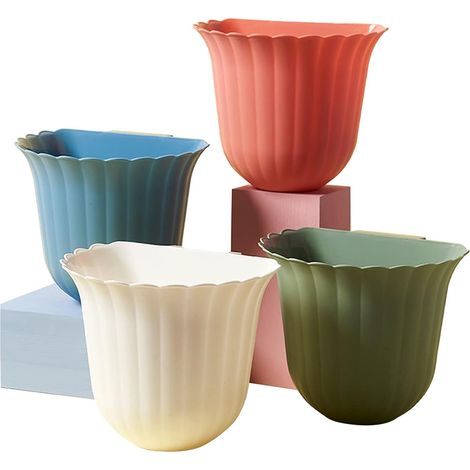 Filiyano-Lot de 4 poubelles suspendues, poubelles de cuisine suspendues, poubelles multicolores pour porte de placard (1/5)