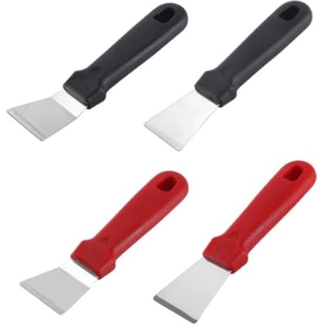 Lot de 4 pics à glace en acier inoxydable pour la cuisine et le réfrigérateur, grattoir à glace portable avec poignée ergonomique, multifonctionnel pour dégivrer et nettoyer la glace (1/5)