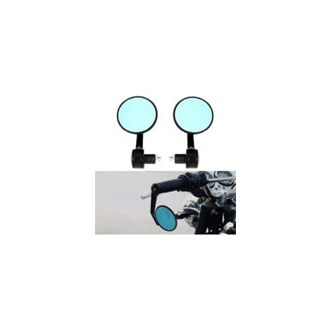 Soldes 7/8" 22mm Rétroviseur de Guidon de Moto, Rétroviseurs Latéraux Moto Compatible avec Z1000 Z750 MT03 MT09 FZ6 SV650 SV1000 CB1000R CBF125 Monster M696 821 Forme Ronde (1/5)