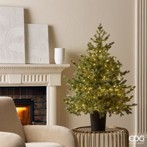 EDG Enzo De Gasperi Albero di Natale Pino Argentato H 120 cm D 99 Cm con 480 Led (1/4)