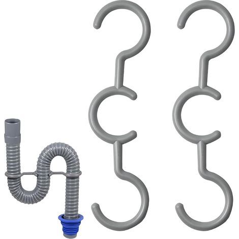 Lot de 2 Collier de Serrage en S pour Tuyau D'évacuation, Collier de Fixation, Clips de Tube, Pour Tuyau D'évacuation Ø30-32mm (1/5)