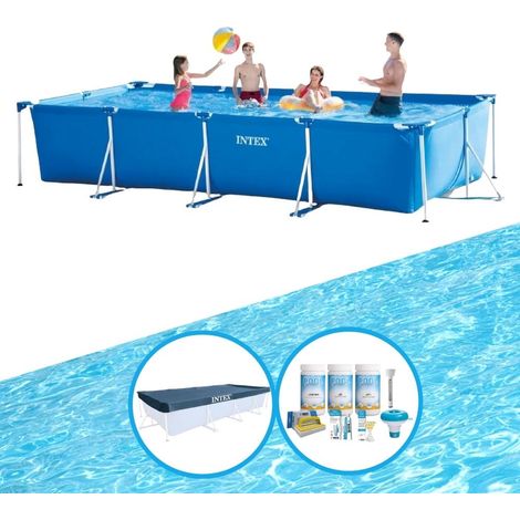 Intex Piscine Tubulaire Rectangulaire - 450x220x84 cm - 3-pièces S22358 (1/5)