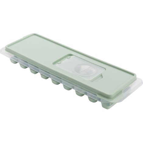 CUBETA DE HIELO CON TAPA RECTANGULAR MENTA