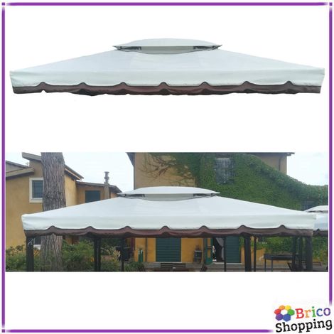 Telo ricambio per Gazebo 3x4 metri Airvent Poliestere Copertura Impermeabile PVC (1/5)