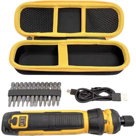 DEWALT HT422 Kit destornillador eléctrico inalámbrico 4V, 25 puntas, estuche de transporte, con batería y cargador USB incluidos (1/5)
