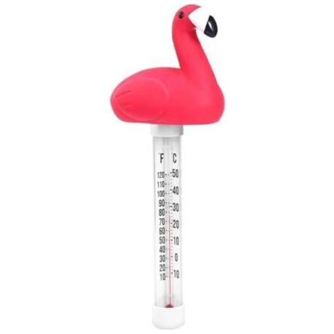 Thermomètre de piscine flottant en forme de tortue flamant rose, grand écran, facile à lire et précis, adapté aux aquariums, spas et aquariums. (1/5)