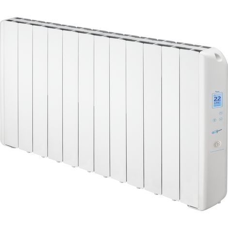 Radiateur électrique à inertie fluide 2000W  FARHO Eco Green Ultra 12 Eléments  Blanc  Programmable  Basse Consommation  Garantie 20 ans (1/4)