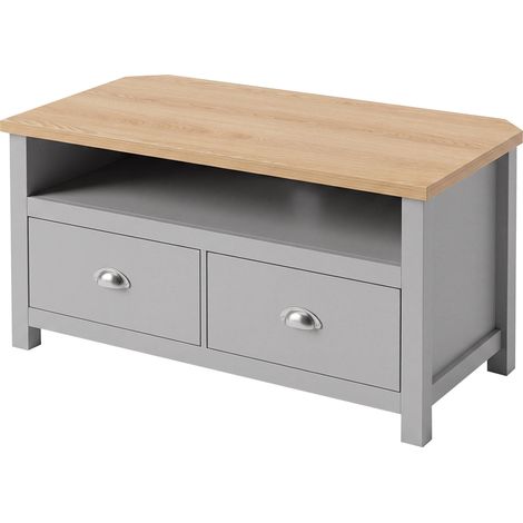 Levede Corner TV Stand Small TV Cabinet with Storage Drawer Entertainment Unit