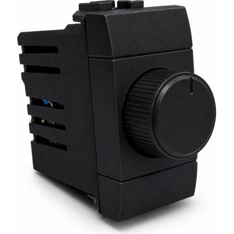 Serie Civile A2ZWORLD MBL Nero Compatibile Con Bticino Living International (Regolatore Dimmer A Manopola)