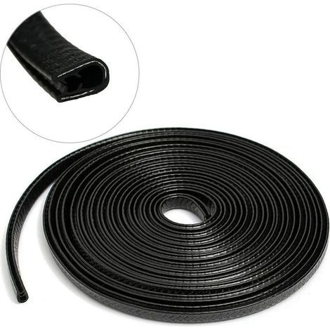 Protection de bord de portière de voiture 4M, protection de bord de portière en caoutchouc et métal, bande de protection en forme de U pour voiture et bateau (1/5)