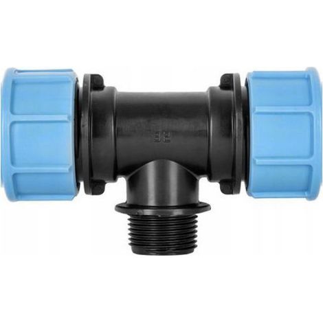 Té À Visser - Raccord Pe Gz - Pour Eau Froide - 25 X 3/4 X 25 Mm - Pression Max 16 Bar - 1 Pièce (1/5)