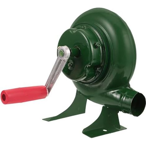 Souffleur manuel portable DOITOOL en fer avec manivelle pour allumer rapidement le charbon de bois sur les barbecues. Idéal pour une utilisation en extérieur et en camping. Ventilateur de barbecue com (1/5)