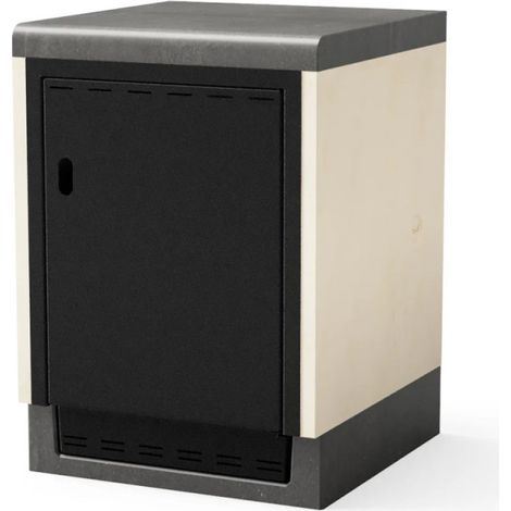 Modulo de Soporte para Barbacoa de Obra Kitaway 61Ã—63Ã—85 cm  Base Blanca/Gris para Barbacoa de JardÃ­n Exterior