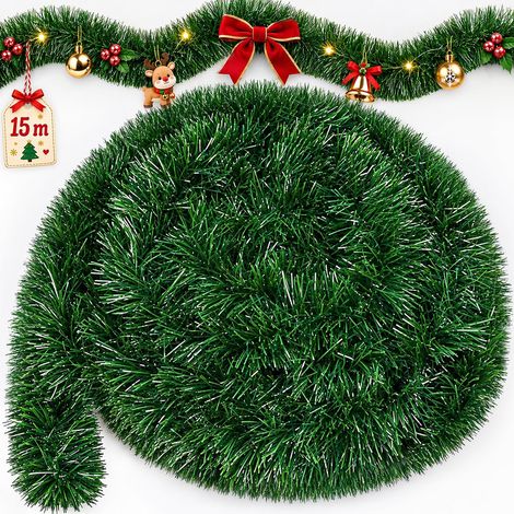 Lot 15 m artificiel Noël sapin guirlande Noël décoration pour une décoration soignée, une utilisation simple (1/5)