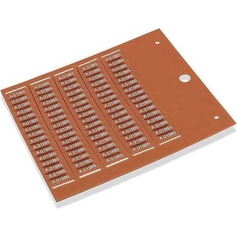 Plaque de marquage des câbles sur carte pour tubes PMF 4x10 mm marron sans halogène