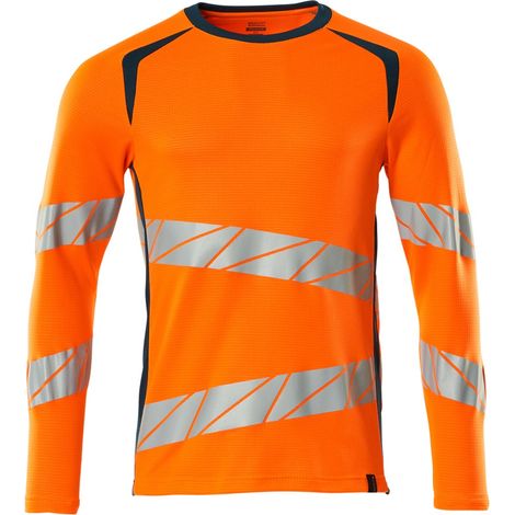 Mascot T-Shirt, langarm 19081-771-1444 Gr. XL hi-vis orange/dunkelpetroleum