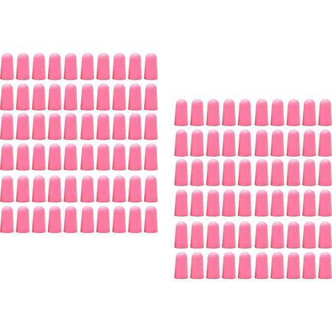Bouteille de 120 bouchons d'oreille roses en PU, à rebond lent de 38 dB, antibruit, isolants et réduisant le bruit, livrée dans une boîte en aluminium. (1/5)