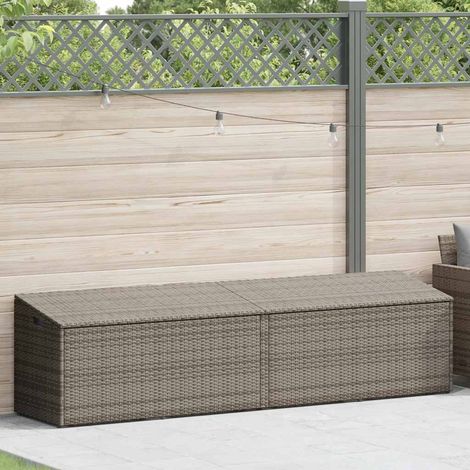 Maison Exclusive - Baule da Giardino Grigio 220x50x58 cm in Polyrattan