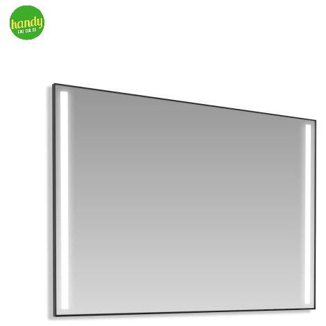 Specchio Mobo 60x80cm Cornice Nera 2 Fasce LED