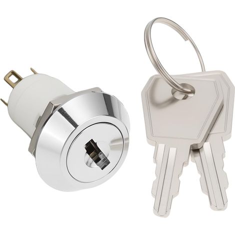 Interrupteur à Clé de 16 Mm Serrure électronique à Deux Positions avec 2 Clés S1605 pour Ascenseur Ou Station de Base (1/5)