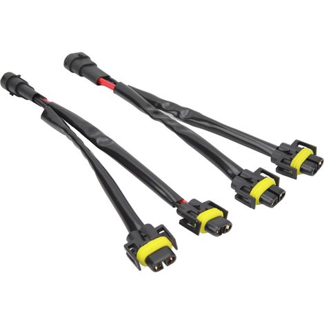 Lot de 2 câbles d'extension H11 H8 H9 mâles/femelles, répartiteur de phares 2 voies pour camionnettes et pick-ups, avec prise LED. (1/5)