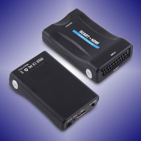 Adaptateur Scart HDMI - Convertisseur Péritel vers HDMI - PAL NTSC - 720p 1080p - Alimentation USB - 1 Pièce (1/4)