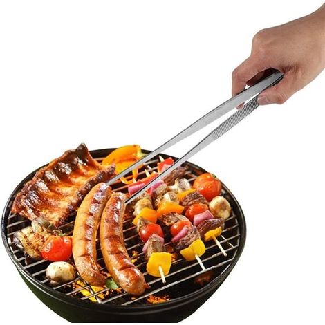 Pinzas de cocina de acero inoxidable,de 30 cm de largo,pinzas para barbacoa,pinzas para carne para la barbacoa (1/2)