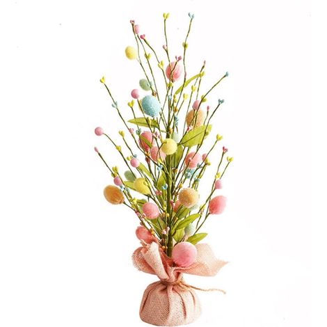 Arbre de Pâques Charmant 45cm – Décoration Printanière pour Maison et Bureau (1/5)
