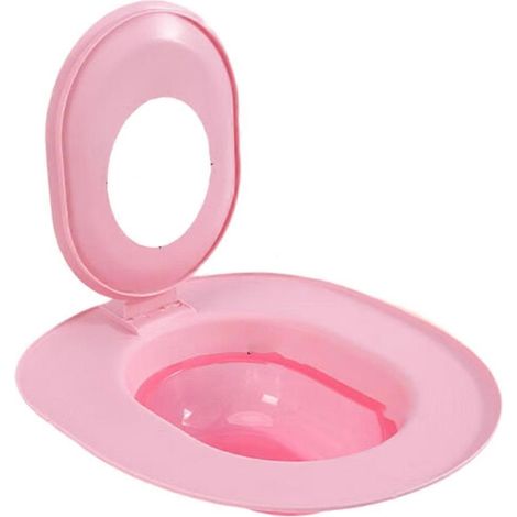Siège d'apprentissage de la propreté pour chat Smart Cat avec design ovale antidérapant, boîte de protection incluse rose (1/5)