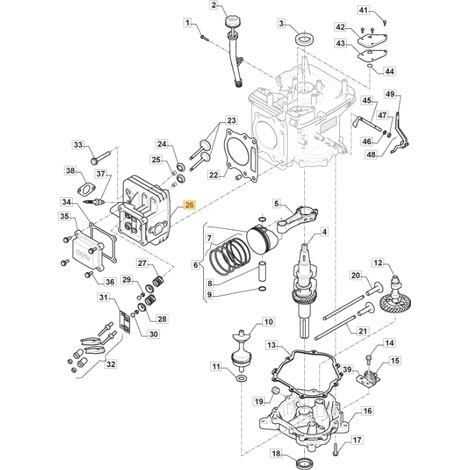 ORIGINAL STIGA Zylinderkopfmotor ST 350 Rasentraktor 118551380/0