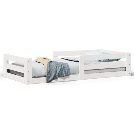 Maison Exclusive - Massivholzbett ohne Matratze Weiß 70x140 cm Ki