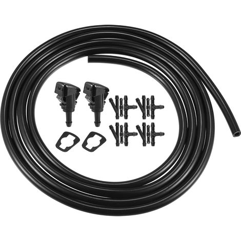Set of 2 Windscreen Washer Nozzle with 1.8 m Hose and Hose Connector Kit (1/5)