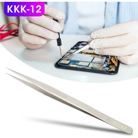 Pinces de précision en acier inoxydable trempé pour réparation téléphone - Accessoire Kkk-12