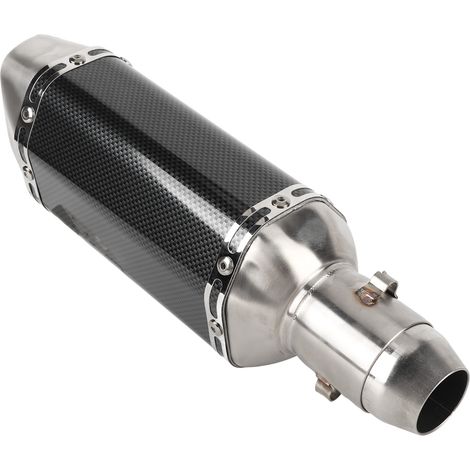 Silencieux d'échappement moto universel 310mm, adaptable tubulure 38-51mm pour cross, roadster et scooters. (1/5)