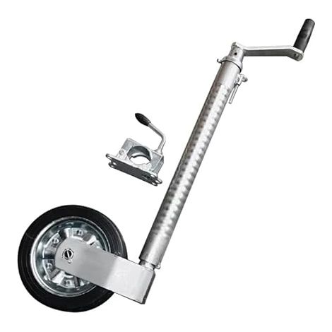 Roue Jockey Remorque,avec Pneu en Caoutchouc Plein - Charge 500kg, Ø48mm, Roue 228x60mm,Universelle Tous Types de remorques (1/5)