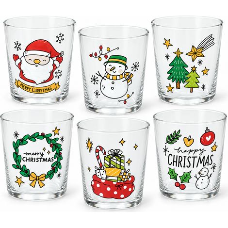 1 Pezzo Bicchiere Natalizio Tognana Happy Xmas 330 cc (1/5)