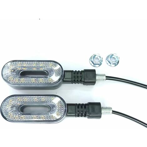 12V LED turn signals for electric vehicles and motorcycles (two wires, yellow light) - universal accessories for export orders.