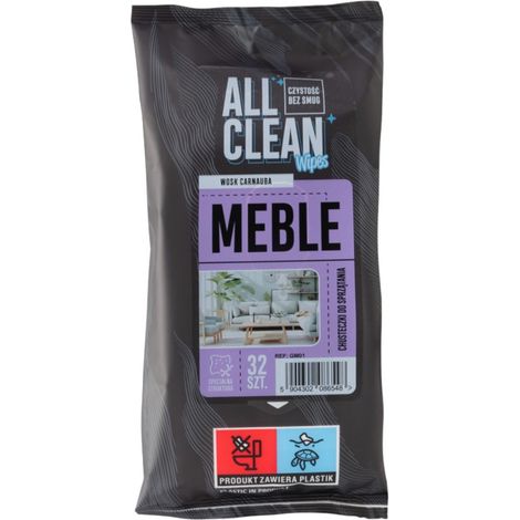 Toallitas húmedas para la limpieza de muebles. TODO limpio con cera de carnauba - 32 unidades (1/3)