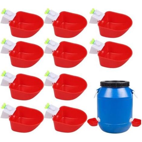 Abreuvoir Automatique - Gobelet D'arrosage Pour Volaille - Résistant ABS Acier Inoxydable - Pour Poulets Canards Dindes Oiseaux - 1 Pièce (1/5)