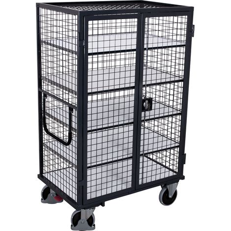 VARIOfit ESD Etagenwagen fest verschweißt 1.245 x 785 mm Drahtgitterwände Doppelflügeltür (1/3)