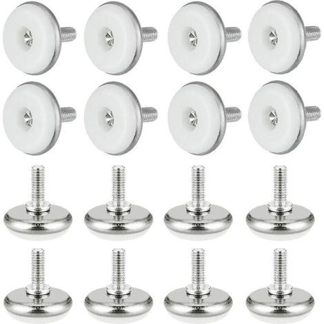 30 pieds de nivellement réglables blancs avec vis de réglage pour meubles M61530 mm